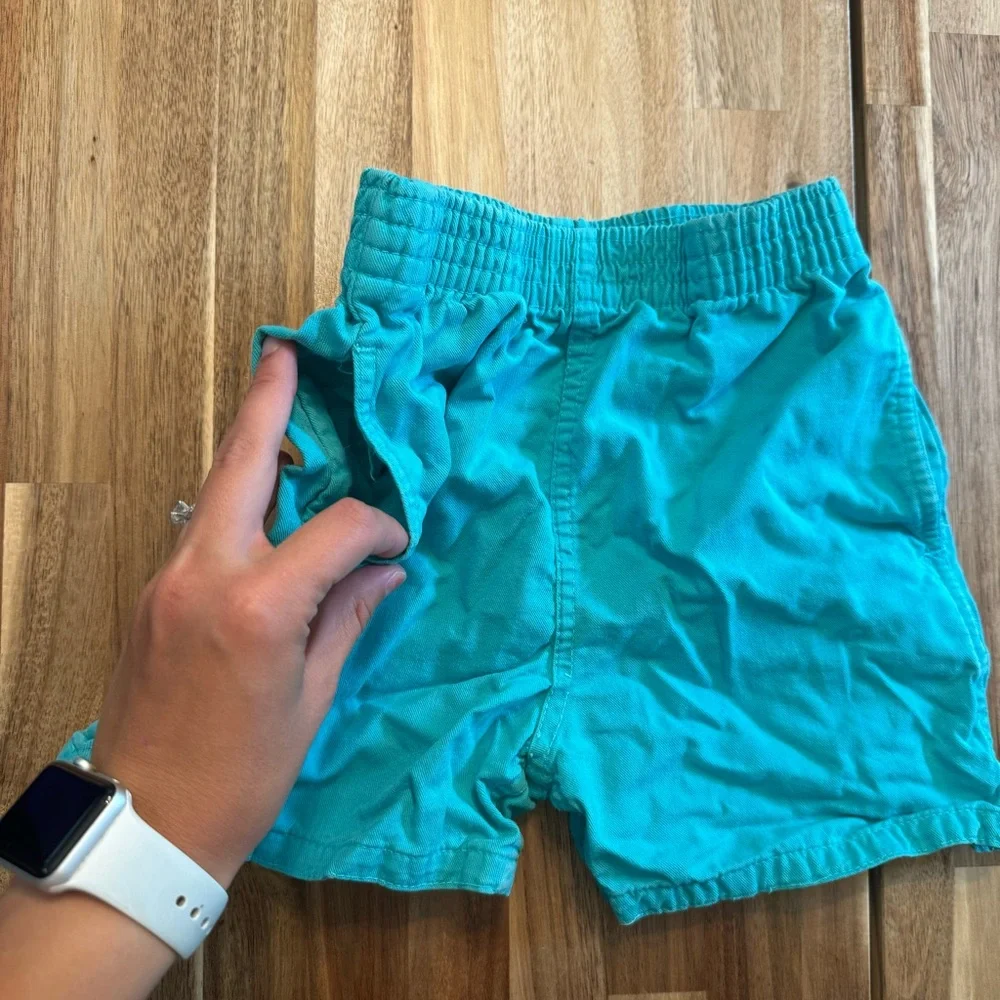 Vintage Talbots Kids Teal‎ Cotton Elastic Waist Shorts Size Small Style 902